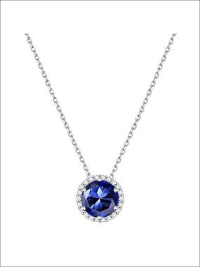 ChicSilver 925 Sterling Silver Birthstone Necklace CZ Halo Pendant Dainty